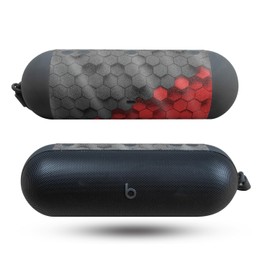 Glossy Glitter Speaker Skin Compatible with Beats Pill (2024) - Two-Tone Hex - Premium 3M Vinyl Protective Wrap Decal Cover - Easy to Apply | Crafted in The USA by MightySkins