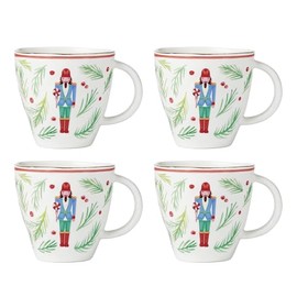 Lenox Nutcracker Dinnerware Mugs, Set of 4, Assorted, 4 Count, Multi