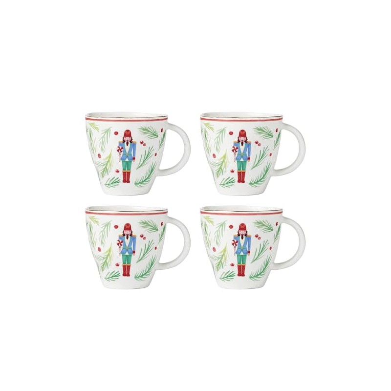 Lenox Nutcracker Dinnerware Mugs, Set of 4, Assorted, 4 Count,