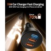 3-Port Fast Charging USB C Car Charger - 70W Power