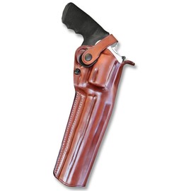 Masc Premium Leather Three Slot Belt Holster with Retention Strap Fits Model 500 X-Frame 7.5-inch, Right Hand Draw, Brown Color #1435#