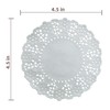 gocreate 200 PK Light Grey Lace Doilies 4.5" Round Disposable