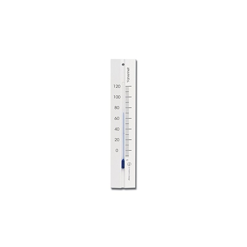 Analog Wall Thermometer Beechwood 7.8 inch Fahrenheit Temperature Scale (White)