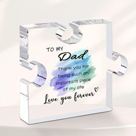 Dad Gifts Dad Gifts from Daughter Son Dad Plaque 4x4" Fathers Day Christmas Gifts for Dad Best Dad Gifts Dad Presents Dad Acrylic Plaques