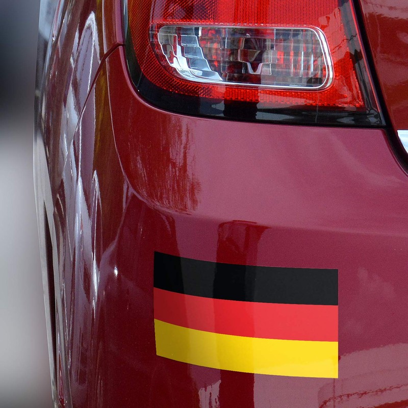 3x5 German Flag Sticker 3-Pack Made with Durable Waterproof Material