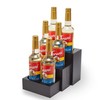 GOVOKOI Black Wood Coffee Syrup Rack Organizer, 3 Tier Syrup