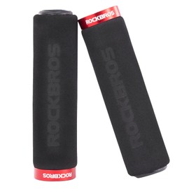 ROCKBROS MTB BMX Bicycle Grip, Handle Grip, Sponge, Shock Absorption, Ergo Grip, Ultra Lightweight, Lock-on Type Grip, Inner Diameter 0.9 inches (22 mm), Anti-Slip, Easy to Grip, Cross Bike, Cycle
