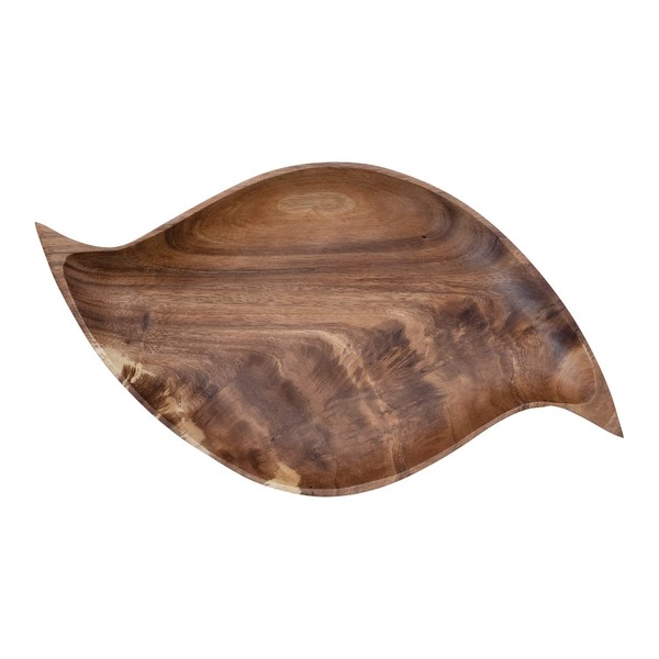 Bloomingville Acacia Wood, Abstract Shaped Tray, 16"L x 9"W x