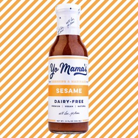 Yo Mama's Foods Gourmet Natural Asian Sesame Dressing and Marinade - Pack of (4) - Low Carb, Low Sodium, Vegan, and made from Real non-GMO Tamari!