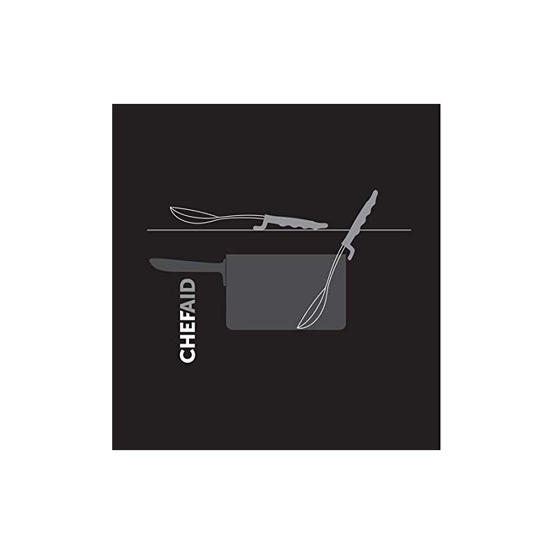 Chef Aid Black Nylon Spaghetti Spoon with Rest and Grip