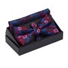 GUSLESON Pink Red Floral Bow Ties for Men Silk Pre-tied
