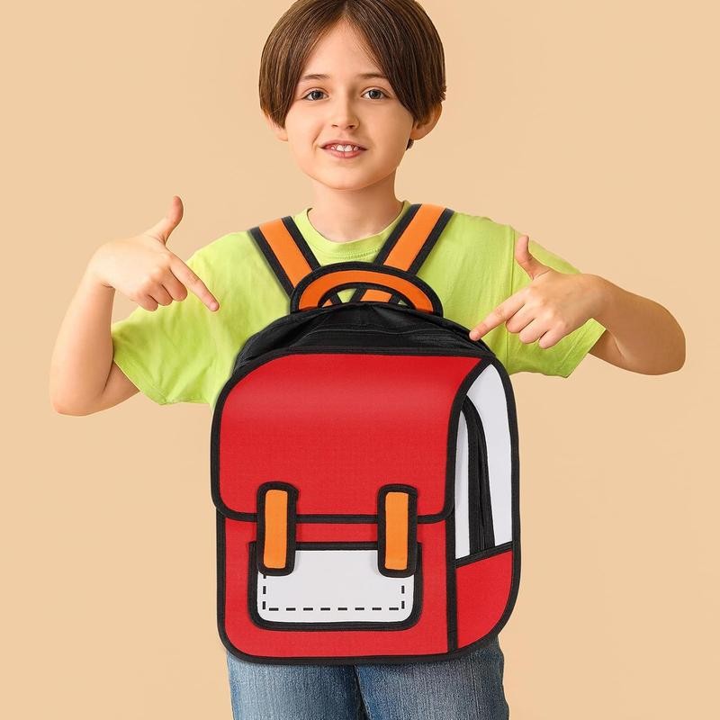 Kawaii Backpack Cute Cartoon 3D Jumping Style 2D Drawing Manga
