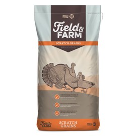 KENT Field and Farm Scratch Grains - Complete Feed for Poultry, Wild Birds and Native Game Birds - 25 Pound Bag