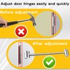RETSAMV Door Hinge Adjustment Tool, 45# Steel Double-Ended Hinge Bender,