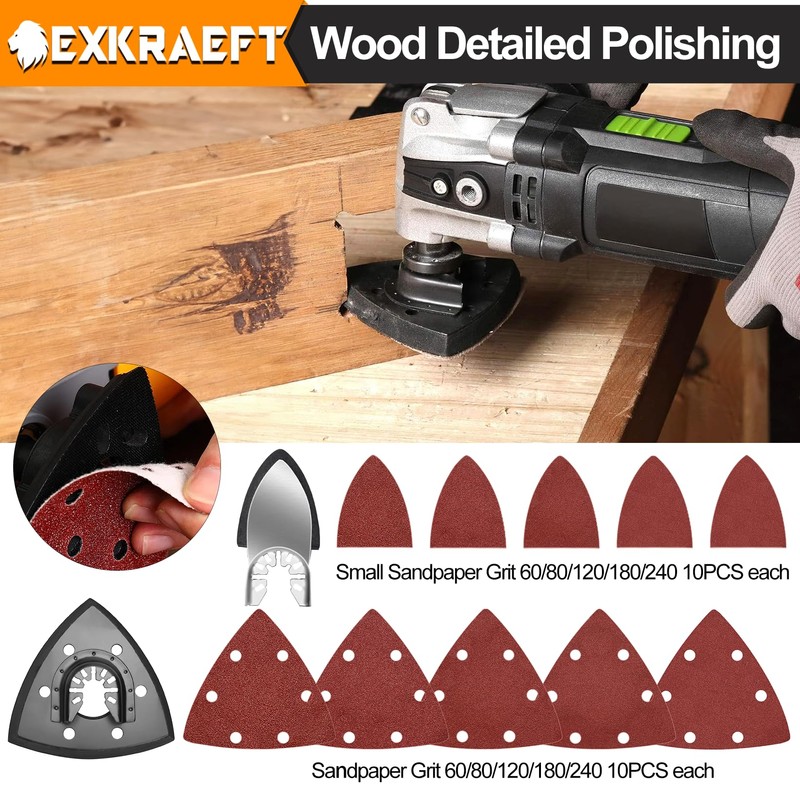 136 PCS Oscillating Tool Blade, Multi Tool Blades Kits with