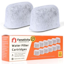 12 Pack Keurig Filter Replacement by Fanativita, Water Filter Cartridges, Fit All Keurig Coffee Makers (2-Year Supply)
