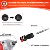 3-Piece Impact Wrench Bit Adapter, 1/2 3/8 1/4 Inch Square