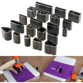Hollow Punch Set, 39 Pieces Leather Tool Various Shapes Punching Punching Punching Hole Cutting Craft Tool DIY Leather Craft Hole Cutter Tool with Storage Box