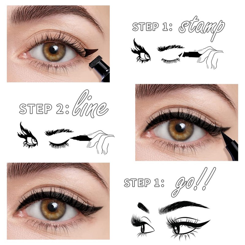 Winged Eyeliner Stamp-2 for Perfect Wing Waterproof Smudge Proof, Long