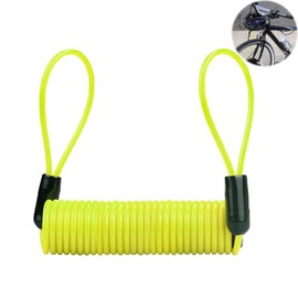 Vierone 1.45m Yellow Motorcycle Disc Lock Reminder Cable