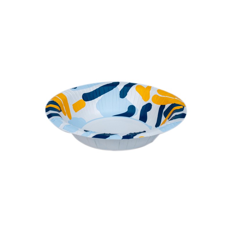 Glad Everyday Disposable Paper Bowls with Scribble Abstract Design -