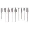 9pcs Pedicure Cone Barrel Ball Drill Bits for Cracked Skin