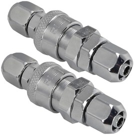Air Coupler SP30 Female + PP30 Male Air Tool Set of 2 Coupler Quick Joint Male Female Air Hose Air Tool Quick Plug Air Gun C-Type Quick Joint Air Gun Accessories Urethane Hose / Air Compressor (Inner Diameter 0.26 inch (6.5 mm) Outer Diameter 0.4 inch (10 mm)
