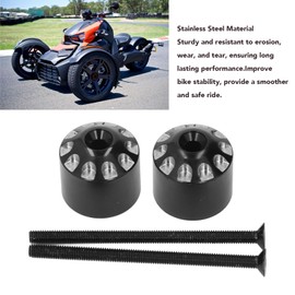 Buachois 1 Pair of Motorcycle Handlebar End Weights,Solid Stainless Steel Bar Ends Plug to Enhance Stability,Stylish Look Handle Bar End Cap for Ryker 600 900 Rally Sport