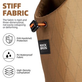 ROCKBROS Electric Scooter Bag, Bike Handlebar Bag with External Water Bottle Holder, Prorietary Magnetic Snap 1.5L Storage Bag for Electric Scooters, Ebike and Folding Bicycles, Brown