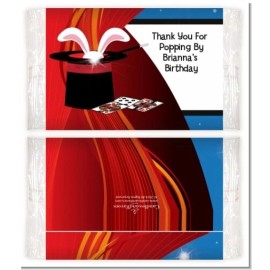 Candles and Favors Magic - Custom Birthday Party Popcorn Wrappers - Set of 12