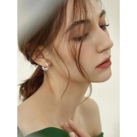 Seiyang Dachshund Dog Emerald Birthstone Earring 925 Sterling Silver Dachshund Hoop Earrings with May Birthstone Wiener Jewelry Gifts for Women Dog Lovers