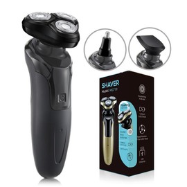 GERTZY Spring-Ready Comfort Shaver | 3-in-1 All-Zone Trimmer (Nose/Sideburns) | Long-Lasting USB-C & Travel Design - Spring Gift Set for Him & Graduation  - For daily facial use-The razor head is made of stainless steel. - Color: Black