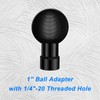 1'' Ball Adapter with 1/4"-20 Threaded Hole Compatible with RAM