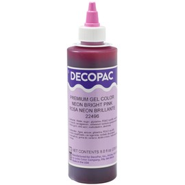 DECOPAC Premium Gel Food Color, Edible Coloring For Use with Buttercream or Whipped Icing, Fondant & Piping Gel, Highly Concentrated Gel, 8oz - Neon Bright Pink