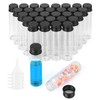 Jiuwu 32 Pack 2/3 Oz Mini Glass Jars with Screw