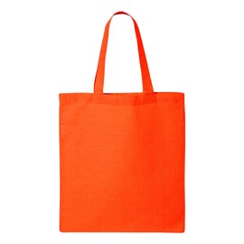 Q-TEES QTB Large Blank Heavy Duty Reusable Canvas Tote Shopping Bag (Orange)