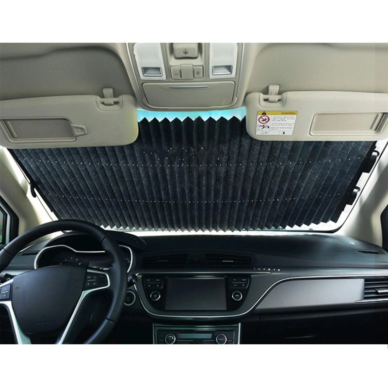 VEHITO 2X Retractable Windshield Sun Shade for Car Auto Sunshade