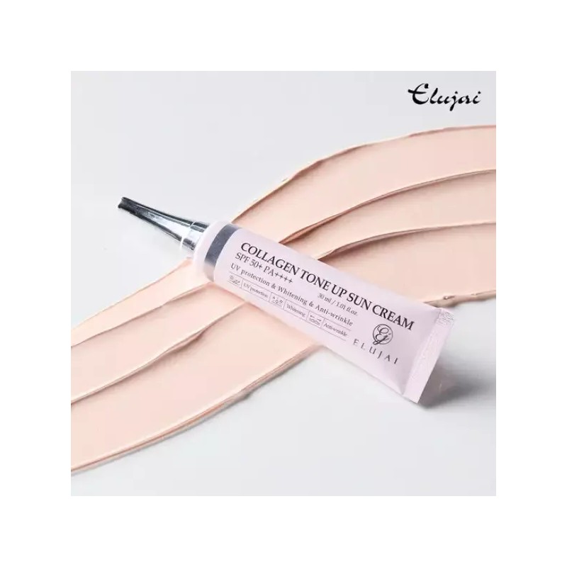 Eluzaei 엘루자이 콜라겐 톤업 선크림 3개/ 선블록 자외선 선블럭 미백