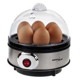 Green Blue GB572 Egg Boiler for 1-7 Eggs, 400 W, Includes Measuring Cup with Egg Cutter, Automatic Shut-Off