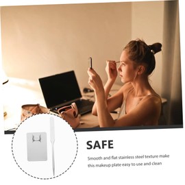 Tofficu Foundation Mixing Palette Spatula Kit Makeup Mixing Tray with Blending Brush for Makeup Artist