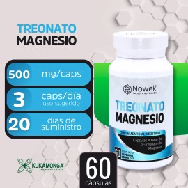 Kit De 2 L-treonato De Magnesio - 60 Cáps 500 Mg | Nowek