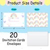 DOIUCRO Boho Rainbow Thank You Cards, 20 Rainbow Theme Thank