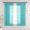 Woaboy Curtains with Ruffle Tape, Short Window Voile Curtains, Living