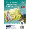 (50 Sheets) HA SHI Self Adhesive Laminating Sheets, No Machine