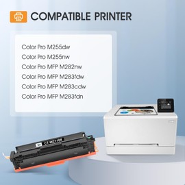 206X 206A Toner Cartridges 4 Pack High Yield M283cdw M255dw Compatible Replacement for HP 206X 206A M283fdw Color LaserJet Pro MFP M255nw M283 M255 Printer Ink (with Chip) (Black Cyan Yellow Magenta)