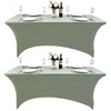 ZarzaaSik 118 2-Pack 4ft Spandex Table Covers for Rectangular Folding