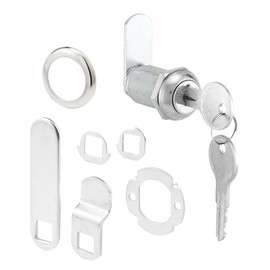Prime-Line U 9945 - Cerradura para cajones y gabinetes - Archivos y cajones importantes, 1 1/8 pulgadas, acero inoxidable fundido a presión, se adapta