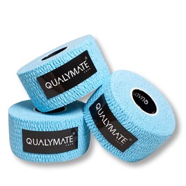 qualymate, HookGrip Tape, Lifting Tape - 3.8 cm Wide x 6.9 m Long, Extra Long, 3 Rolls Hook Grip Tape, Tape for Crossfit, Weightlifting Tape, Weightlifting, Thumb Tape (3 Rolls Blue)