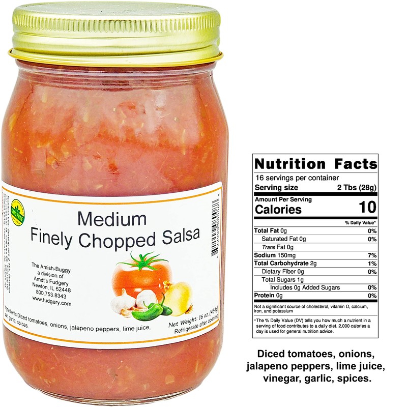 Amish Salsa Medium Finely Chopped - 2-16 Oz Jars
