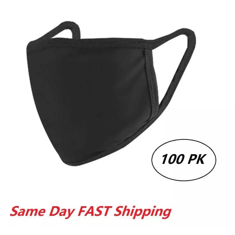 Fashion 100 Reusable Washable Breathable Cloth Face Mouth Coverings NEW